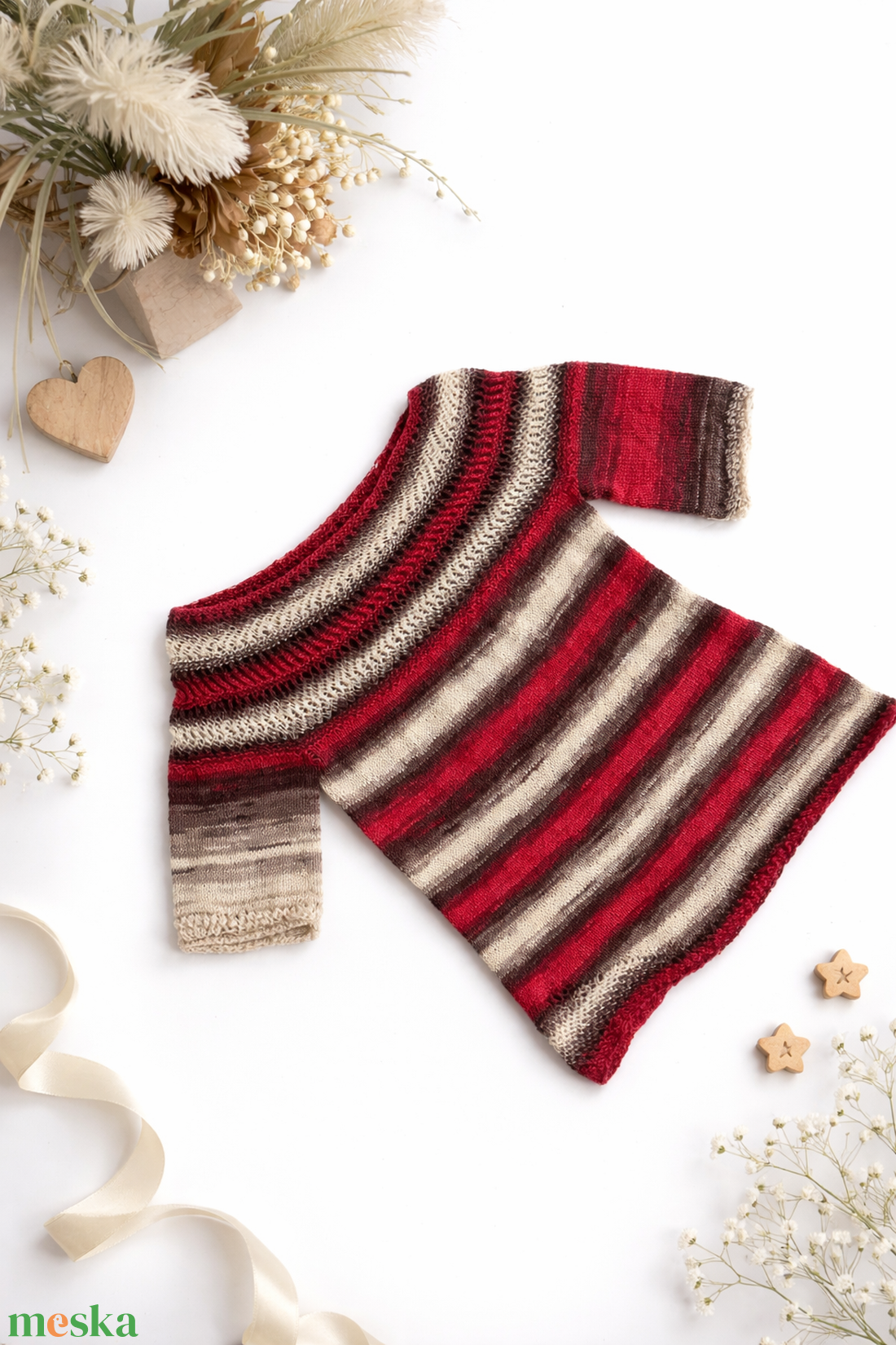 Kötött s- m méretű egyedi felső, blúz . - ruha & divat - női ruha - póló, felső - Meska.hu