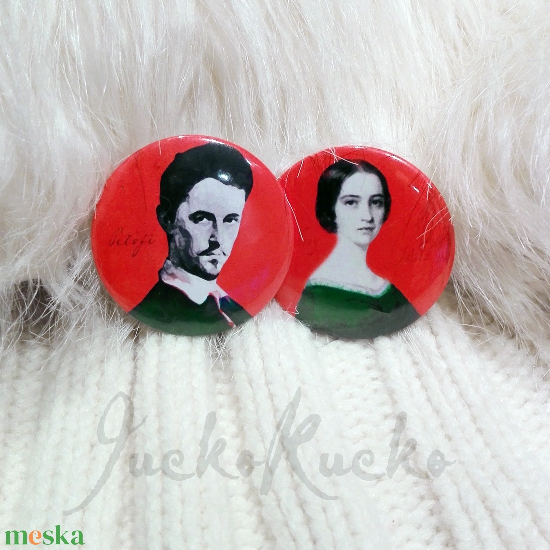 Petőfi-Szendrey Júlia kokárda szett - ékszer - kitűző és bross - kitűző - Meska.hu Petőfi-Szendrey Júlia kokárda szett - ékszer - kitűző és bross - kitűző - Meska.hu