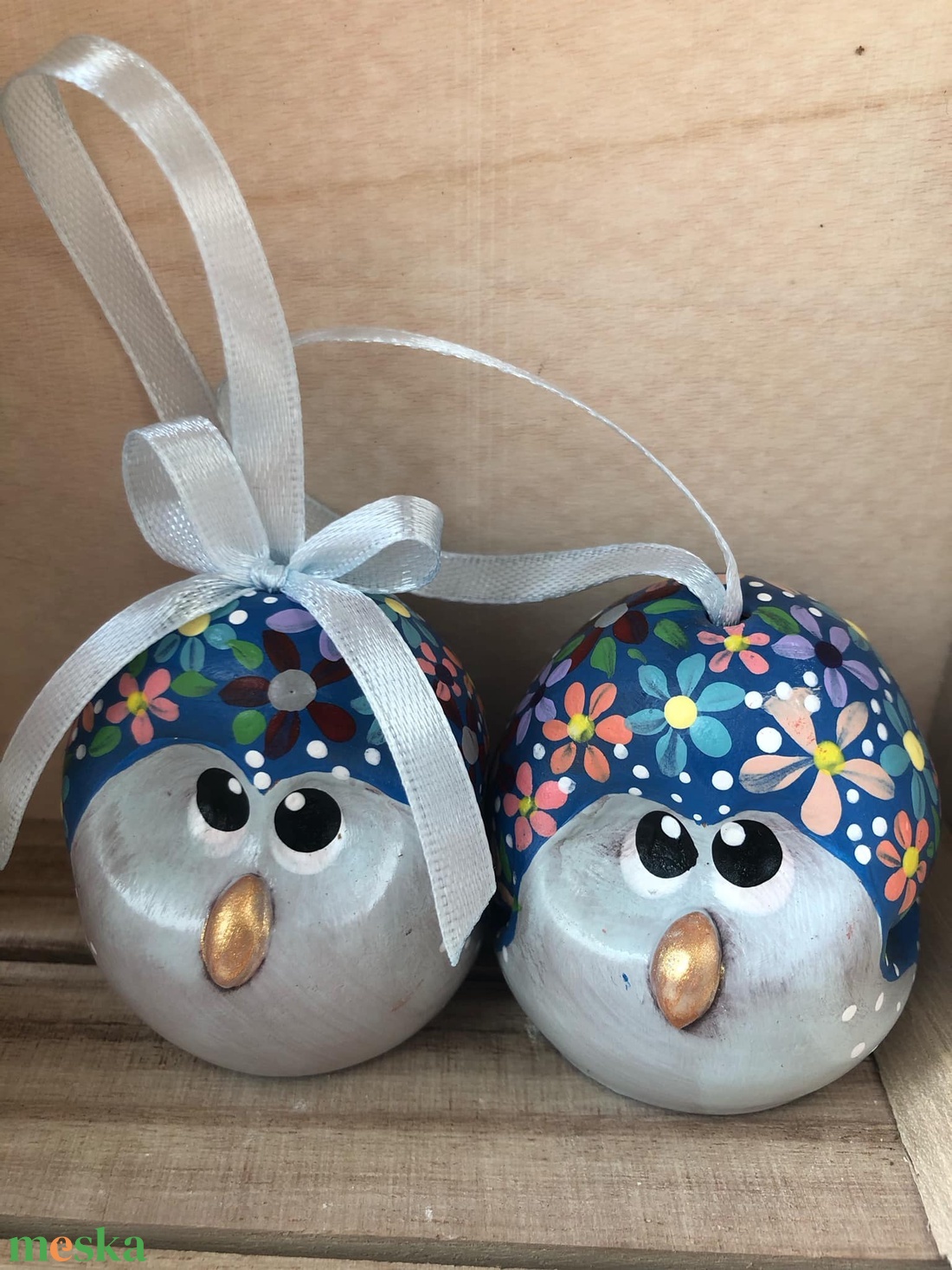 Cuki tavaszi baglyokák (kék) - otthon & életmód - dekoráció - dísztárgy - Meska.hu Cuki tavaszi baglyokák (kék) - otthon & életmód - dekoráció - dísztárgy - Meska.hu