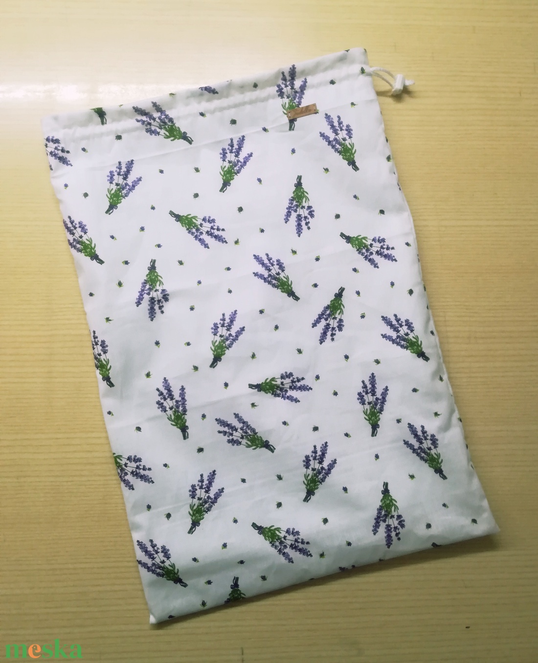 0,5 kg-os kenyérzsák - levendula mintás - táska & tok - bevásárlás & shopper táska - kenyeres zsák - Meska.hu