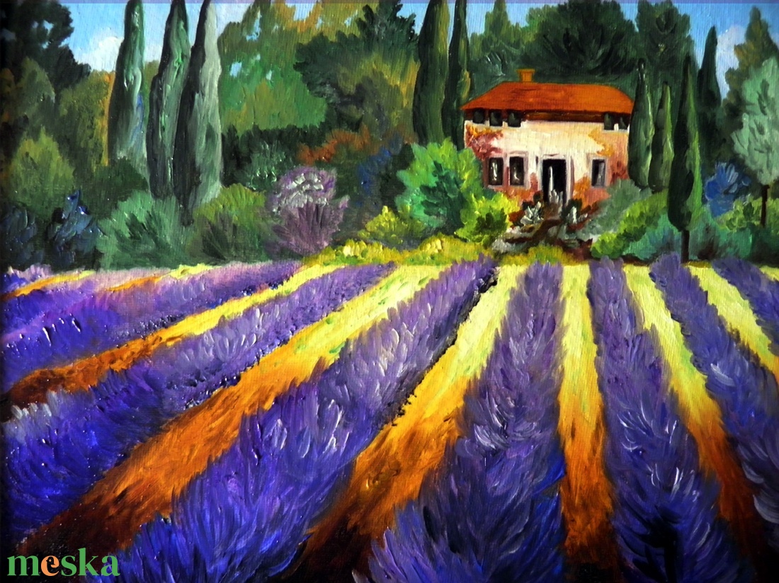 Provence, nyár - művészet - festmény - olajfestmény - Meska.hu Provence, nyár - művészet - festmény - olajfestmény - Meska.hu
