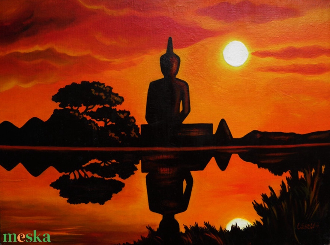 Thai naplemente - művészet - festmény - olajfestmény - Meska.hu Thai naplemente - művészet - festmény - olajfestmény - Meska.hu