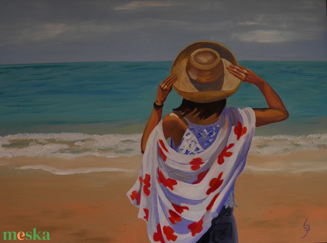 Tengeri nyár - művészet - festmény - olajfestmény - Meska.hu
