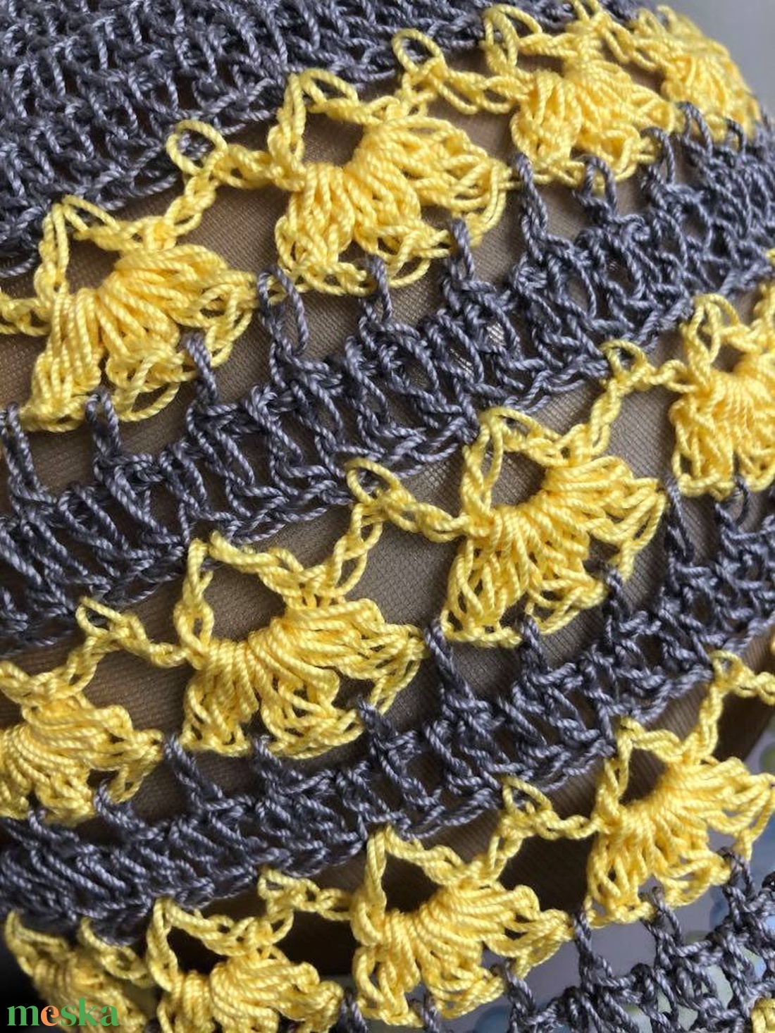 Horgolt vékonyabb beanie sapka/ szürke-sárga/ női S/M - ruha & divat - sál, sapka, kendő - sapka - Meska.hu Horgolt vékonyabb beanie sapka/ szürke-sárga/ női S/M - ruha & divat - sál, sapka, kendő - sapka - Meska.hu