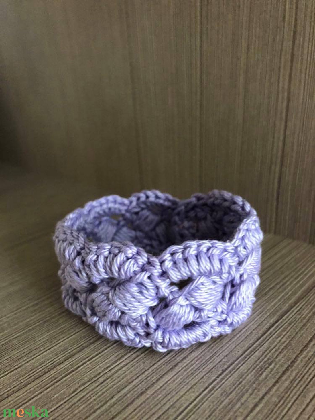 Horgolt karkötő ' Simple Lavender' - ékszer - karkötő - széles karkötő - Meska.hu Horgolt karkötő ' Simple Lavender' - ékszer - karkötő - széles karkötő - Meska.hu