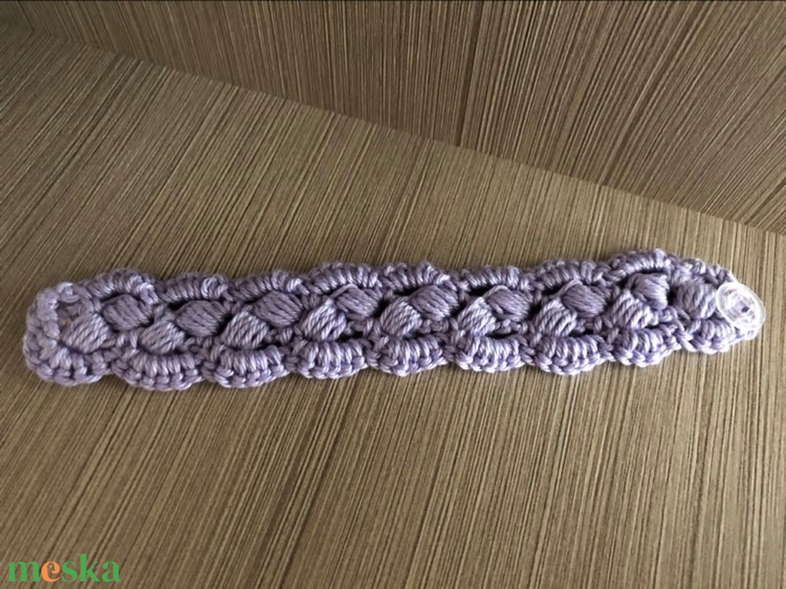 Horgolt karkötő ' Simple Lavender' - ékszer - karkötő - széles karkötő - Meska.hu Horgolt karkötő ' Simple Lavender' - ékszer - karkötő - széles karkötő - Meska.hu