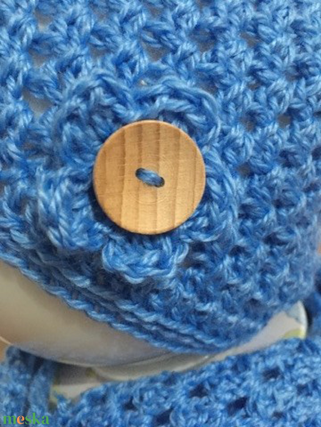 Sapka-sál szett kék  - ruha & divat - sál, sapka, kendő - sapka & sál szett - Meska.hu