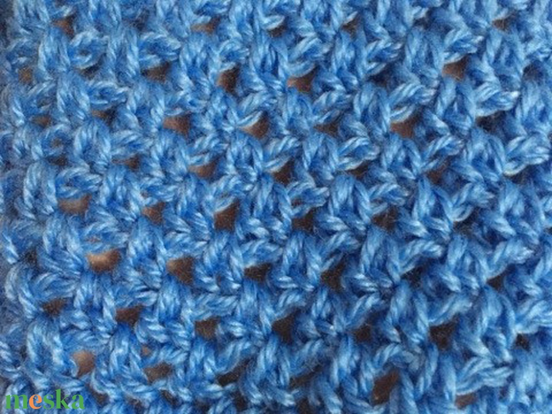 Sapka-sál szett kék  - ruha & divat - sál, sapka, kendő - sapka & sál szett - Meska.hu