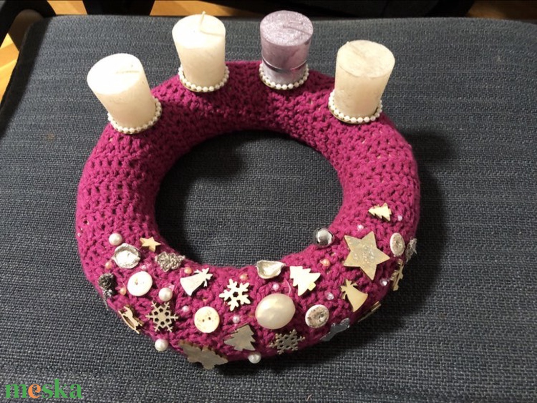 Adventi koszorú pink - karácsony - adventi díszek - adventi koszorú - Meska.hu Adventi koszorú pink - karácsony - adventi díszek - adventi koszorú - Meska.hu