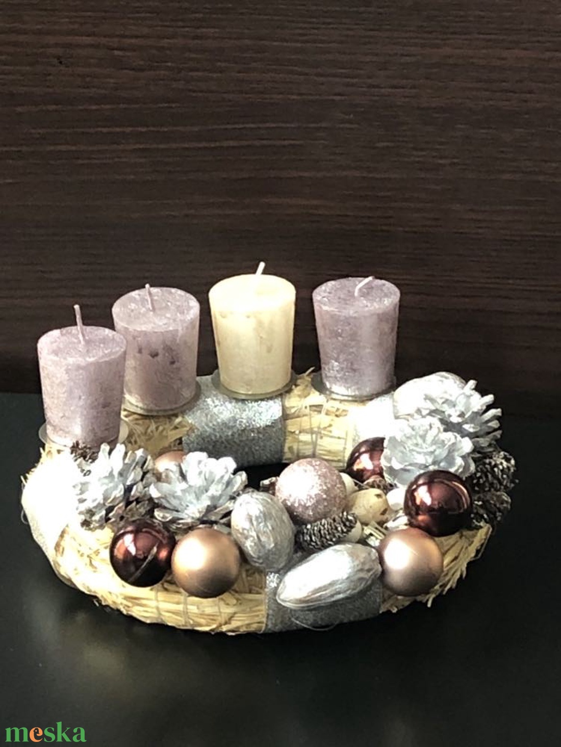 Adventi koszorú közepes méretű - karácsony - adventi díszek - adventi koszorú - Meska.hu Adventi koszorú közepes méretű - karácsony - adventi díszek - adventi koszorú - Meska.hu