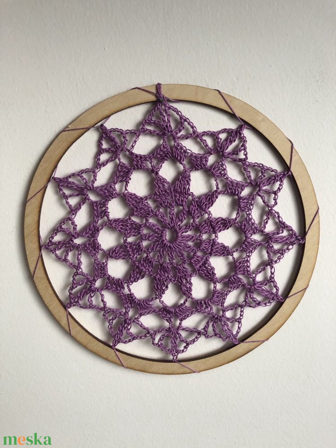 Orgonalila mandala dekoráció - otthon & életmód - dekoráció - ajtó- és ablak dekoráció - ablakdísz - Meska.hu