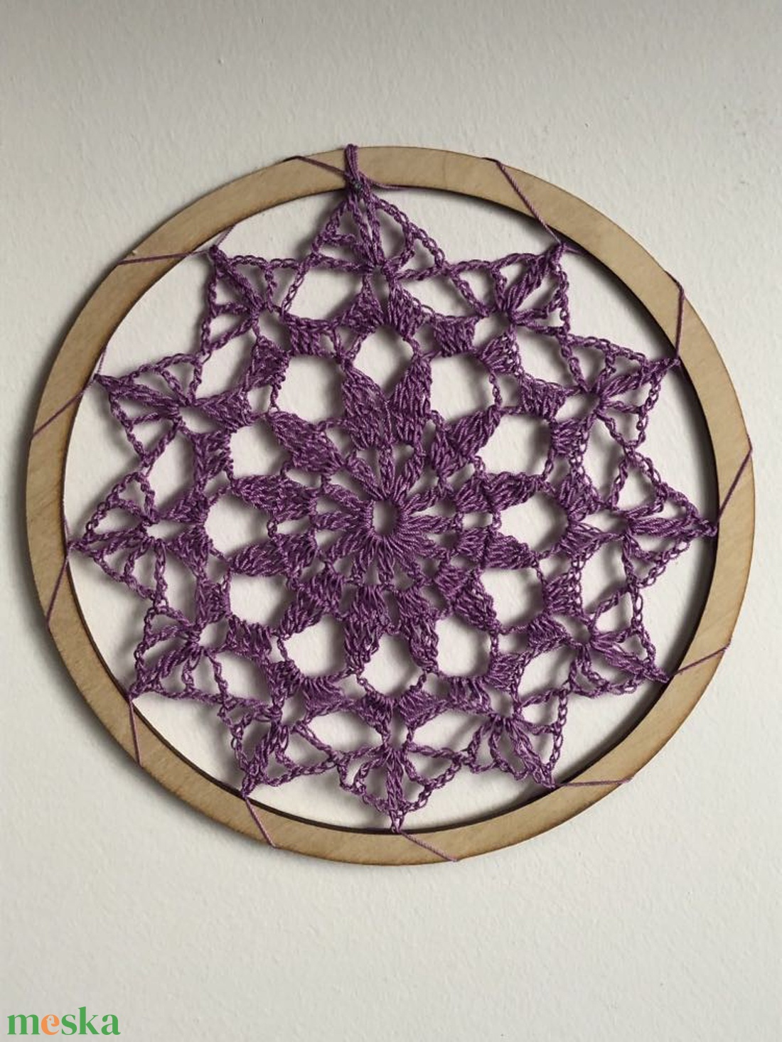 Orgonalila mandala dekoráció - otthon & életmód - dekoráció - ajtó- és ablak dekoráció - ablakdísz - Meska.hu