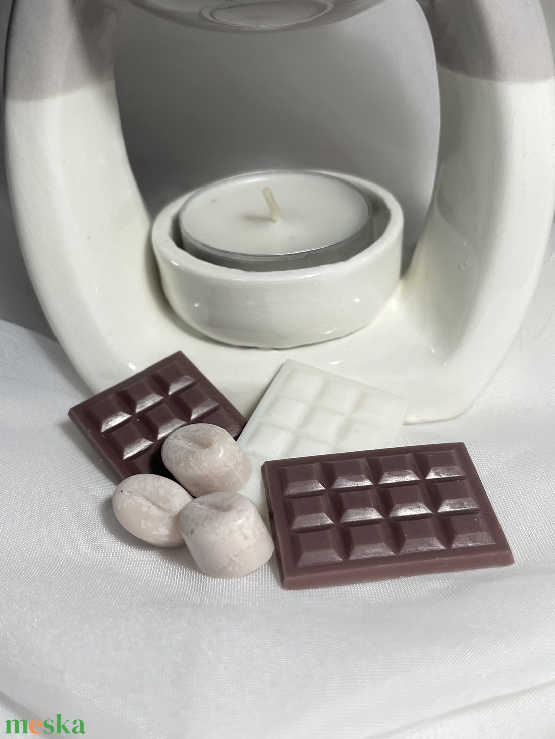 Szója illatviasz kávé-fehércsoki - otthon & életmód - gyertya, illat, aroma - illatviasz - Meska.hu