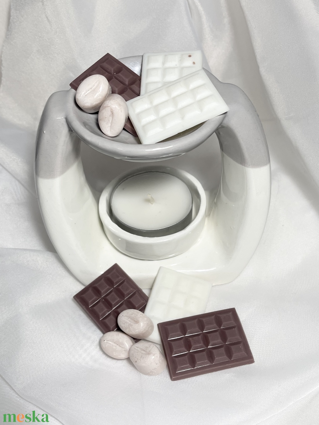 Szója illatviasz kávé-fehércsoki - otthon & életmód - gyertya, illat, aroma - illatviasz - Meska.hu