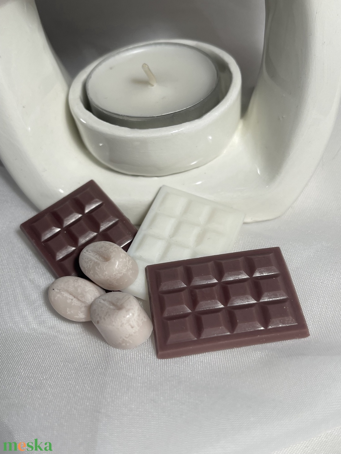 Szója illatviasz kávé-fehércsoki - otthon & életmód - gyertya, illat, aroma - illatviasz - Meska.hu
