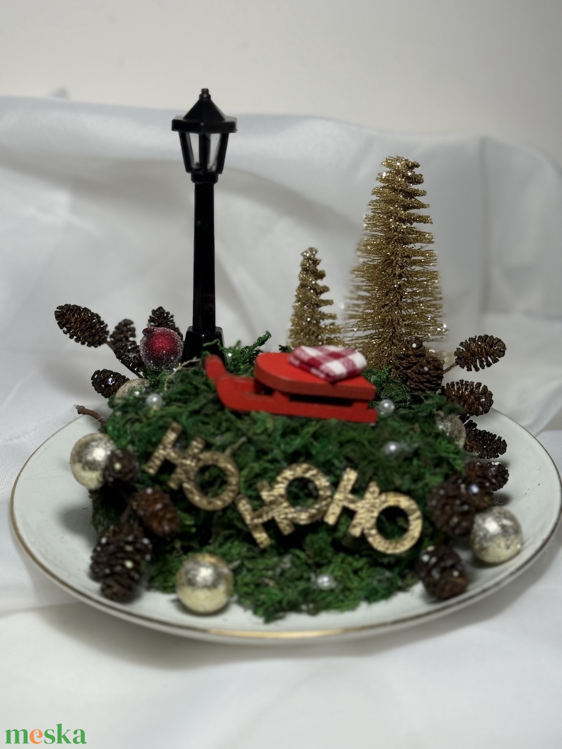Karácsonyi asztaldísz - karácsony - karácsonyi lakásdekoráció - karácsonyi lakásdíszek - Meska.hu