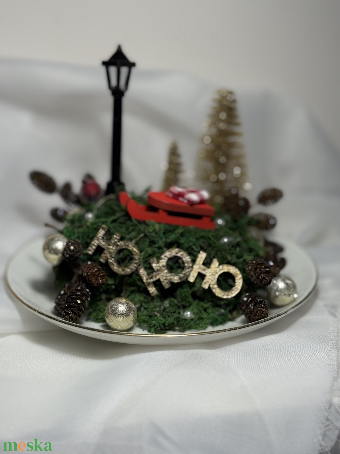 Karácsonyi asztaldísz - karácsony - karácsonyi lakásdekoráció - karácsonyi lakásdíszek - Meska.hu