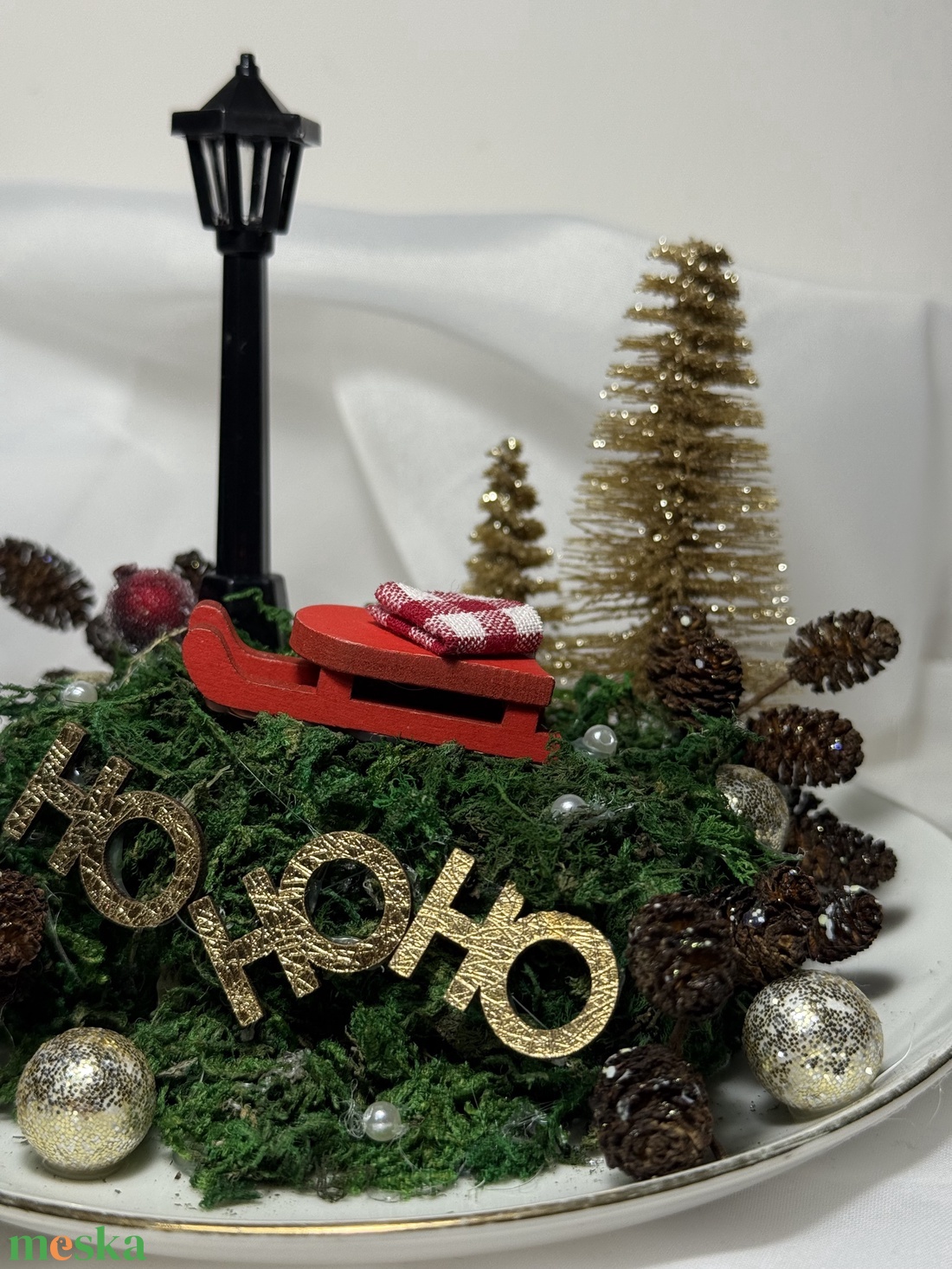 Karácsonyi asztaldísz - karácsony - karácsonyi lakásdekoráció - karácsonyi lakásdíszek - Meska.hu