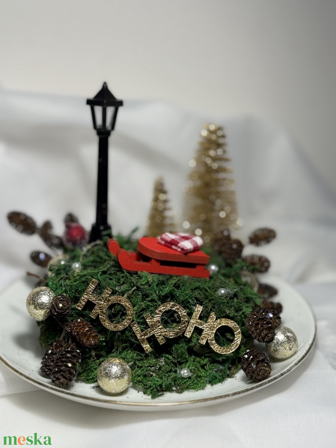 Karácsonyi asztaldísz - karácsony - karácsonyi lakásdekoráció - karácsonyi lakásdíszek - Meska.hu
