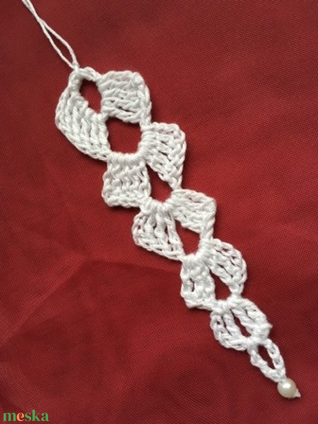 Karácsonyfadísz horgolt jégcsapok - karácsony - karácsonyi lakásdekoráció - karácsonyfadíszek - Meska.hu