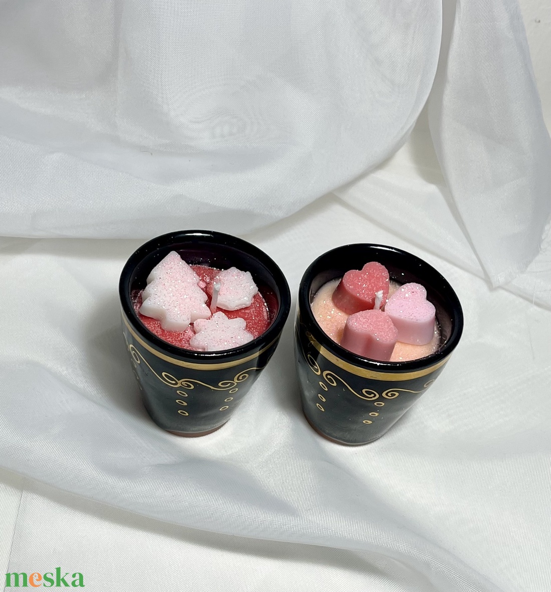 Karácsonyi illatgyertya párban - karácsony - karácsonyi lakásdekoráció - karácsonyi illatgyertya, mécses - Meska.hu