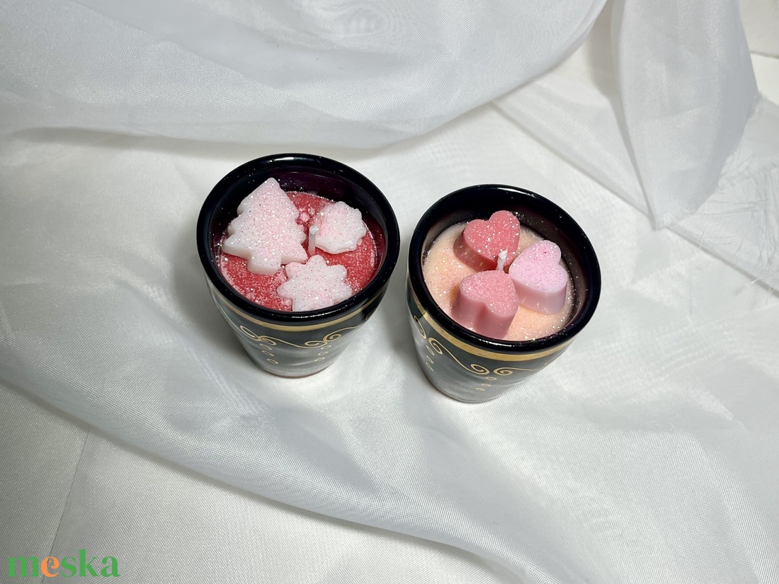 Karácsonyi illatgyertya párban - karácsony - karácsonyi lakásdekoráció - karácsonyi illatgyertya, mécses - Meska.hu