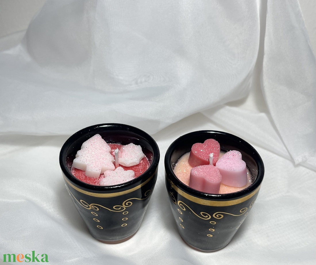 Karácsonyi illatgyertya párban - karácsony - karácsonyi lakásdekoráció - karácsonyi illatgyertya, mécses - Meska.hu