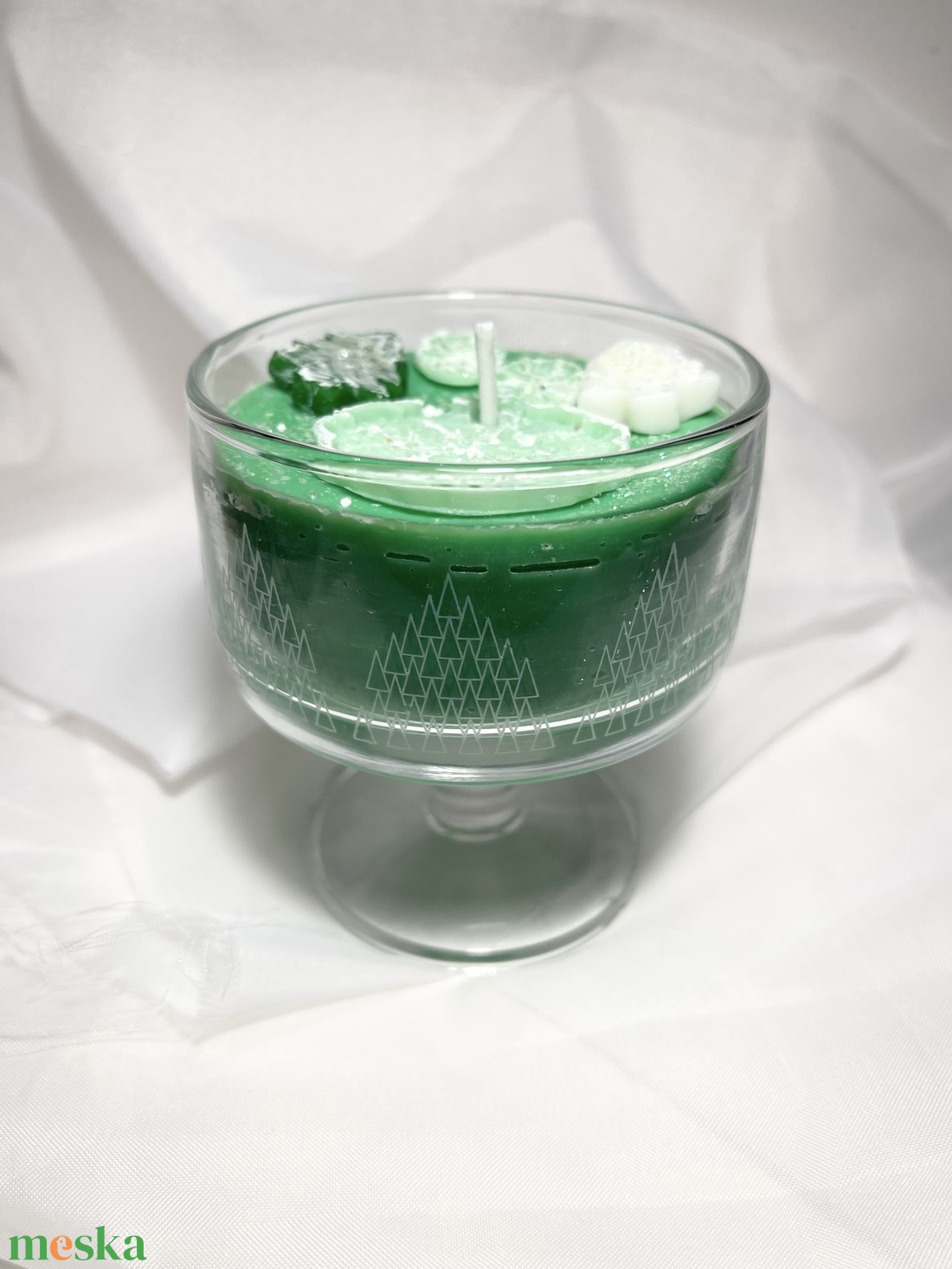 Illatgyertya lime-kókusz koktél - karácsony - karácsonyi lakásdekoráció - karácsonyi illatgyertya, mécses - Meska.hu