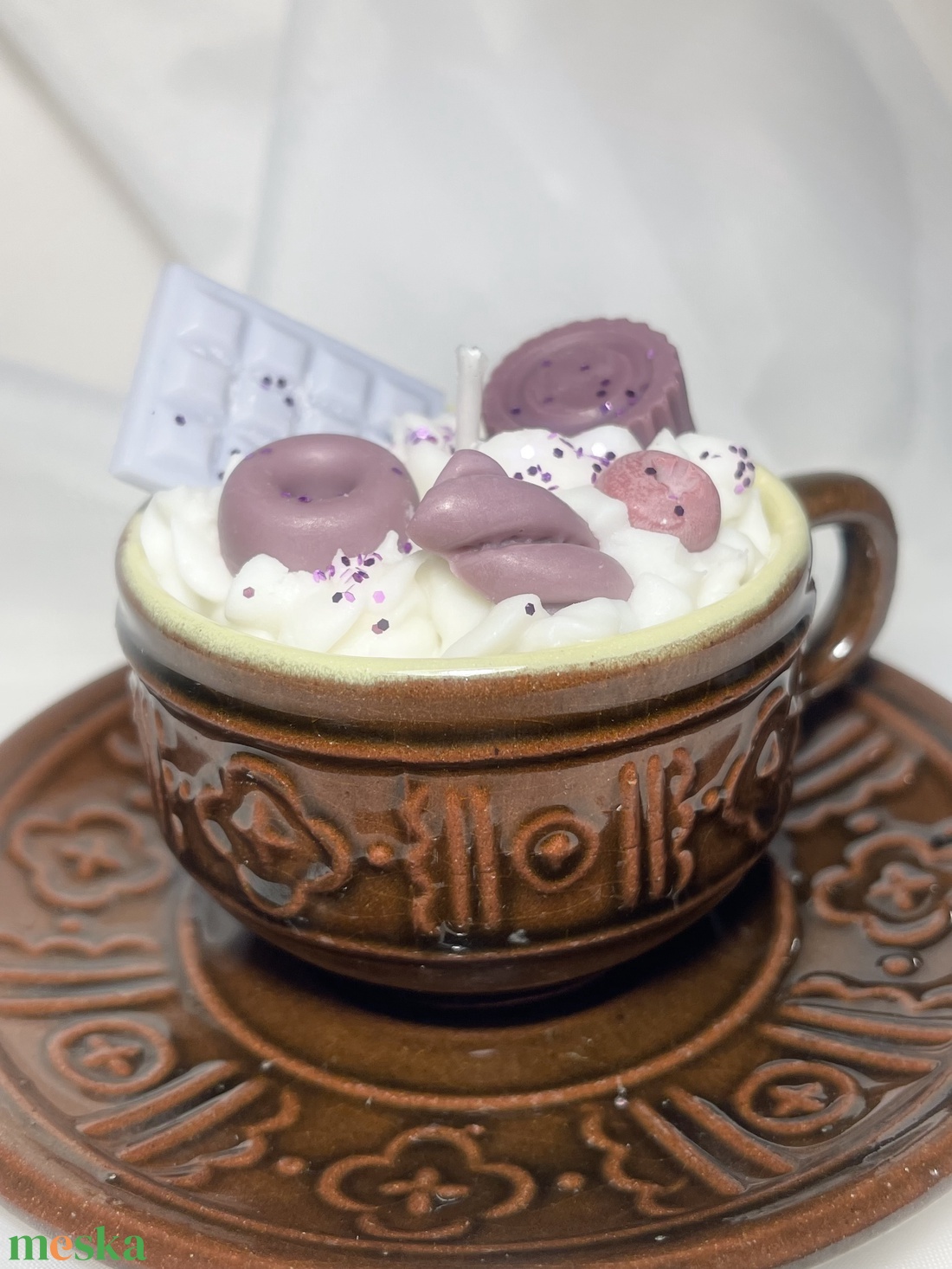 Szója illatviasz gyertya levendulás kávé - otthon & életmód - gyertya, illat, aroma - gyertya - Meska.hu