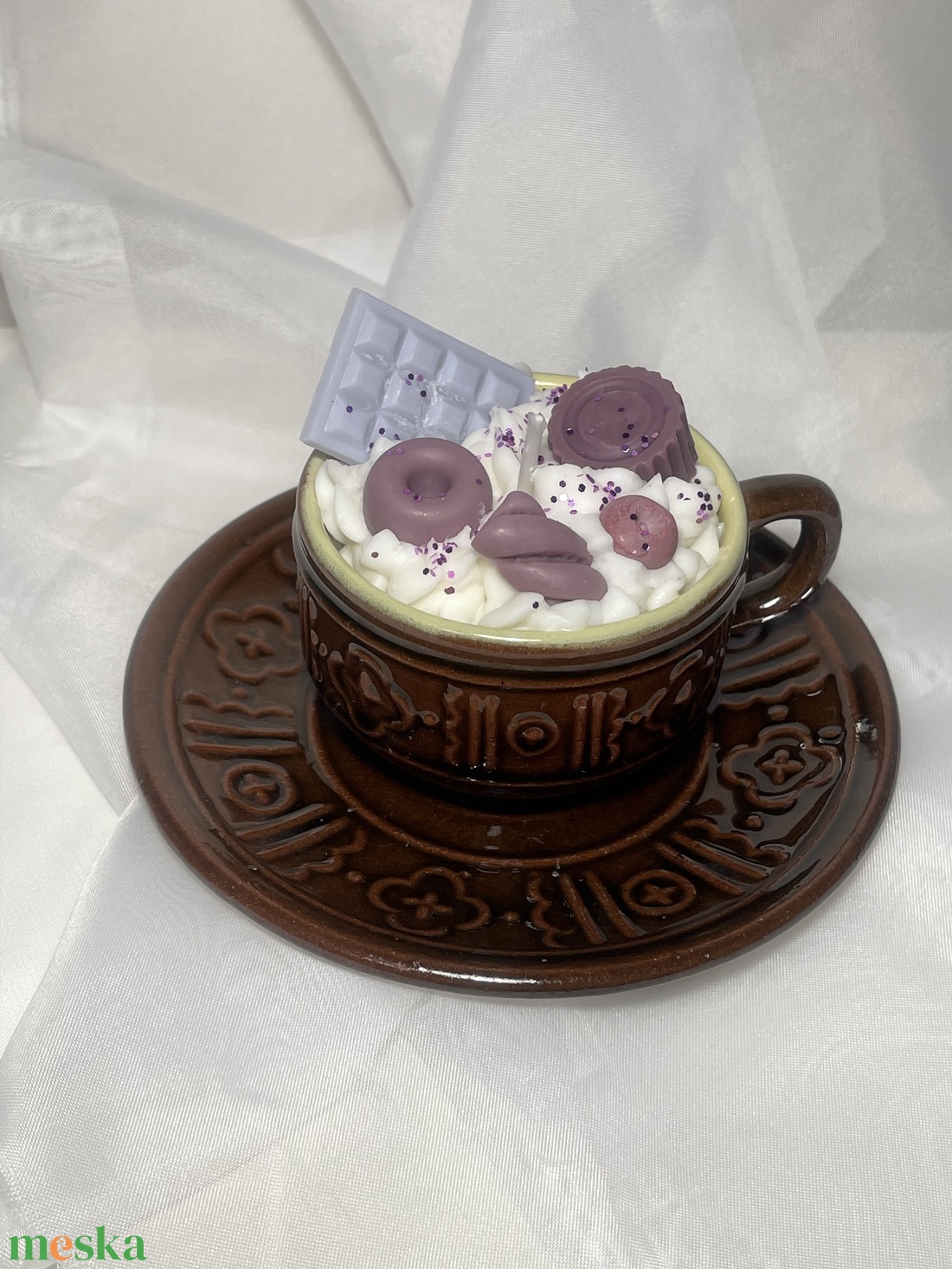 Szója illatviasz gyertya levendulás kávé - otthon & életmód - gyertya, illat, aroma - gyertya - Meska.hu