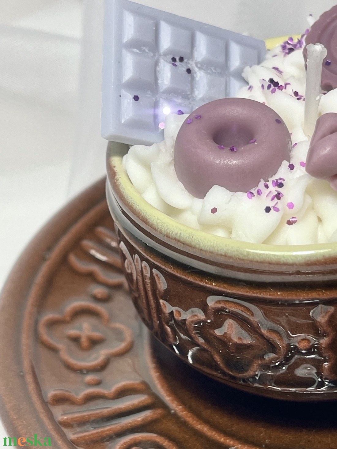 Szója illatviasz gyertya levendulás kávé - otthon & életmód - gyertya, illat, aroma - gyertya - Meska.hu