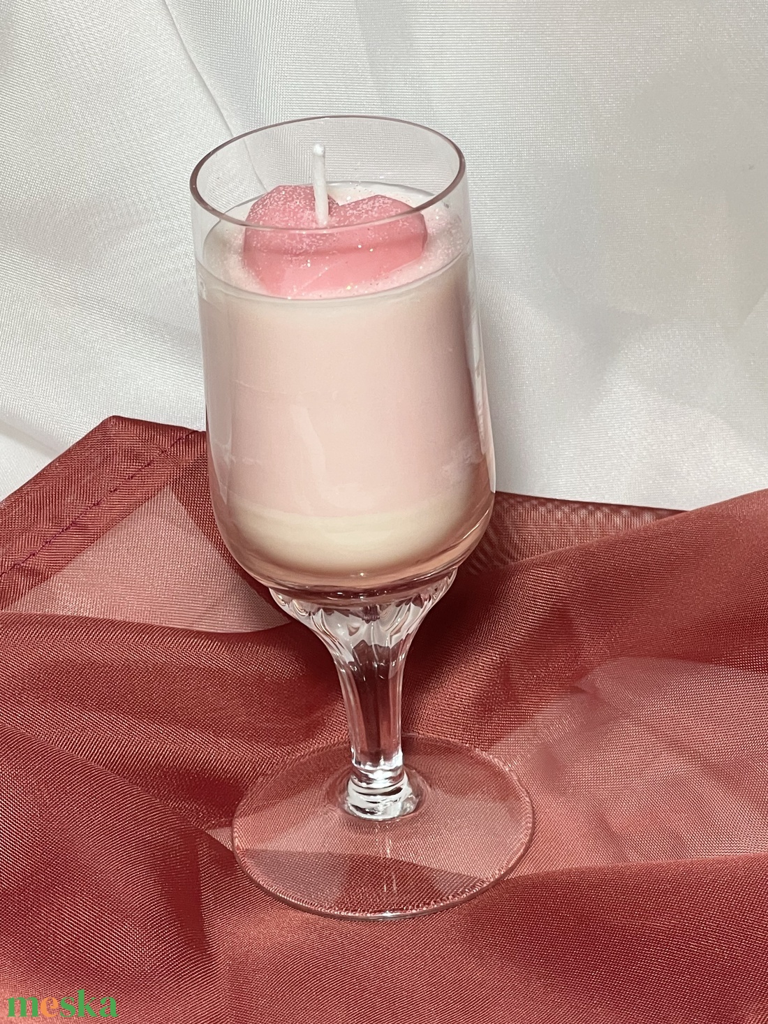 Szójaviasz illatgyertya szívecskével - otthon & életmód - gyertya, illat, aroma - gyertya - Meska.hu