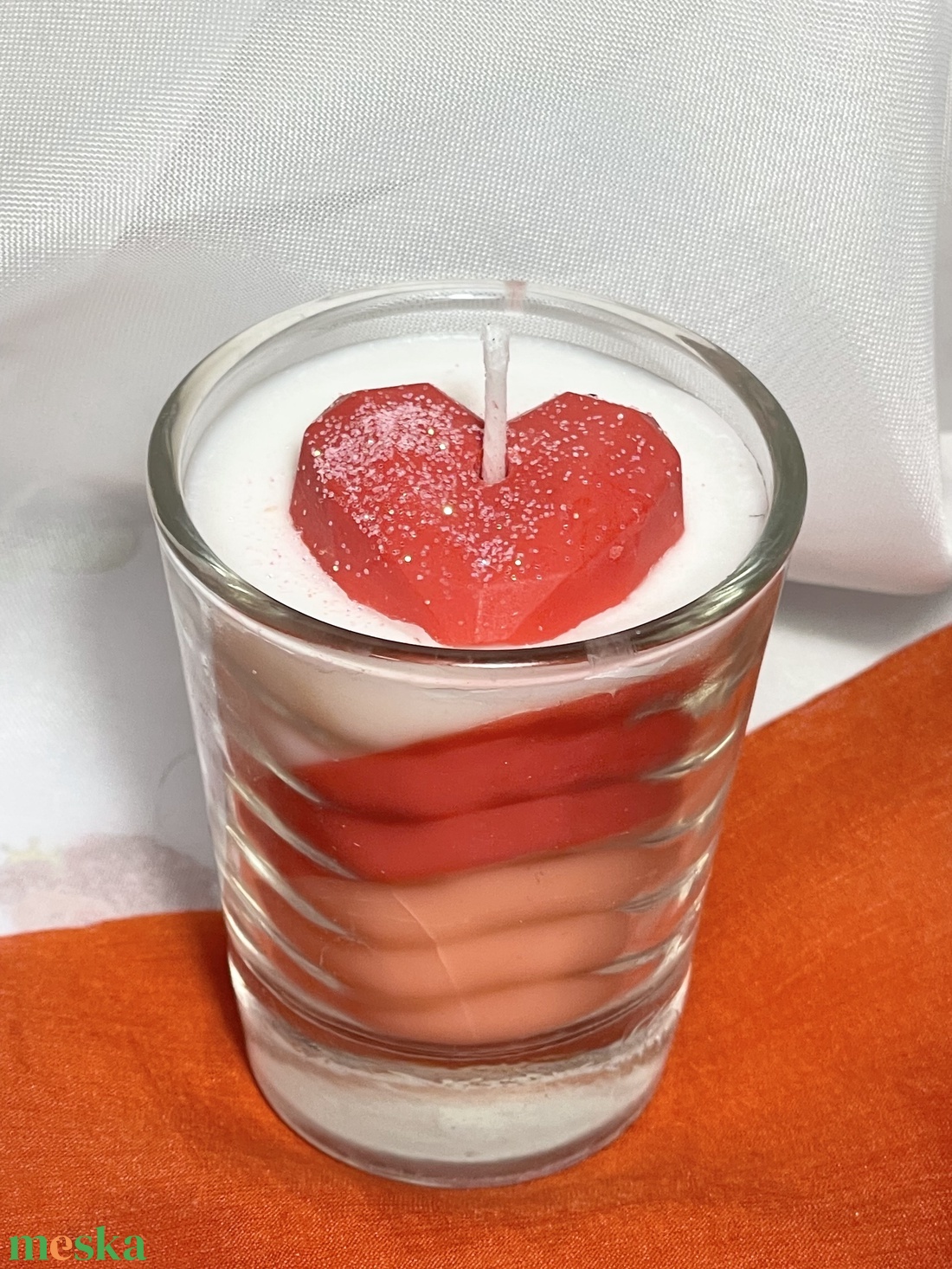 Szójaviasz illatgyertya Valentin Time2 - otthon & életmód - gyertya, illat, aroma - gyertya - Meska.hu