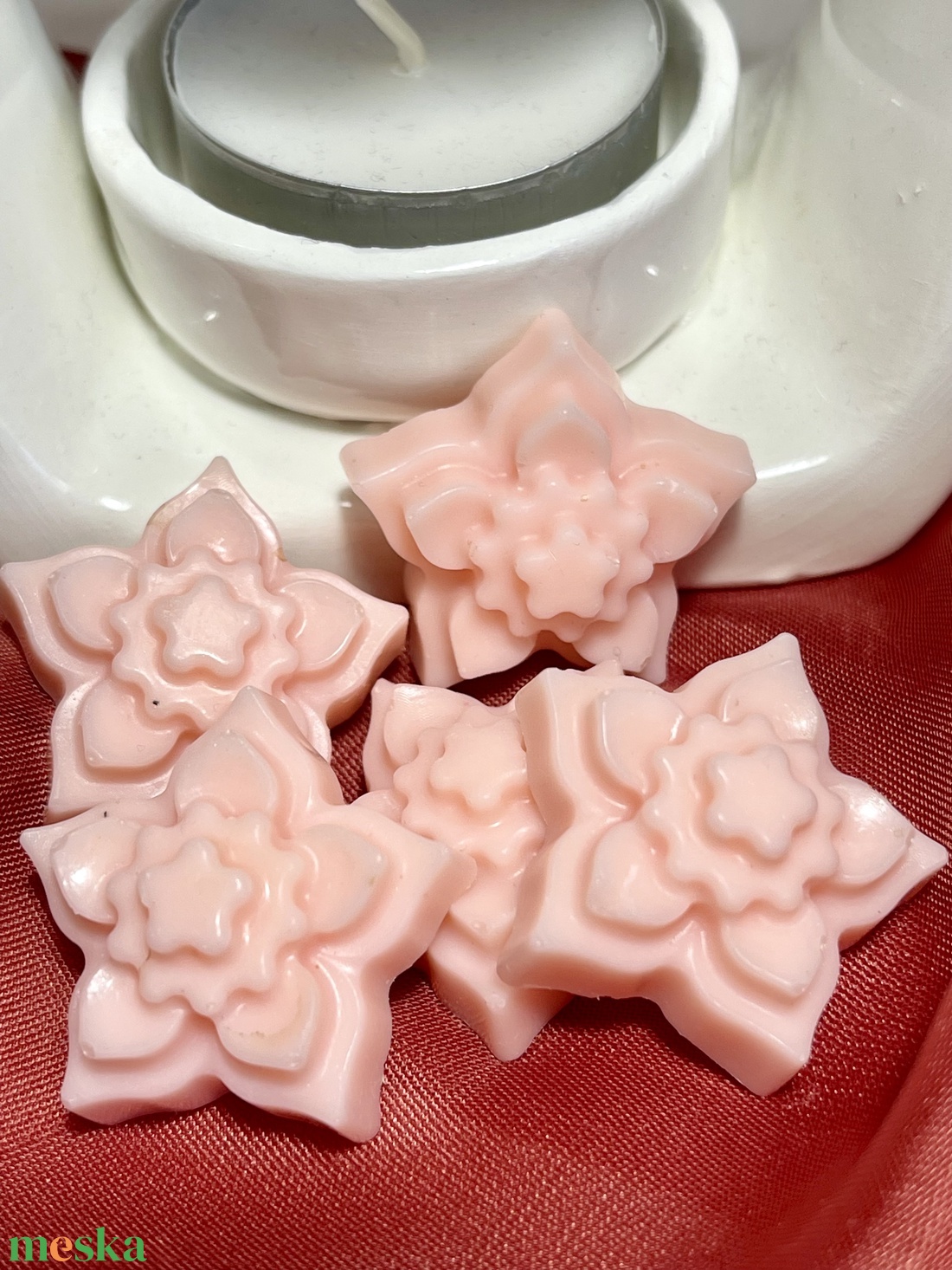 Szója illatviasz virágok - otthon & életmód - gyertya, illat, aroma - illatviasz - Meska.hu