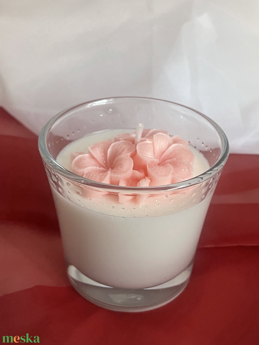 Szójaviasz illatgyertya tojásvirággal - otthon & életmód - gyertya, illat, aroma - gyertya - Meska.hu