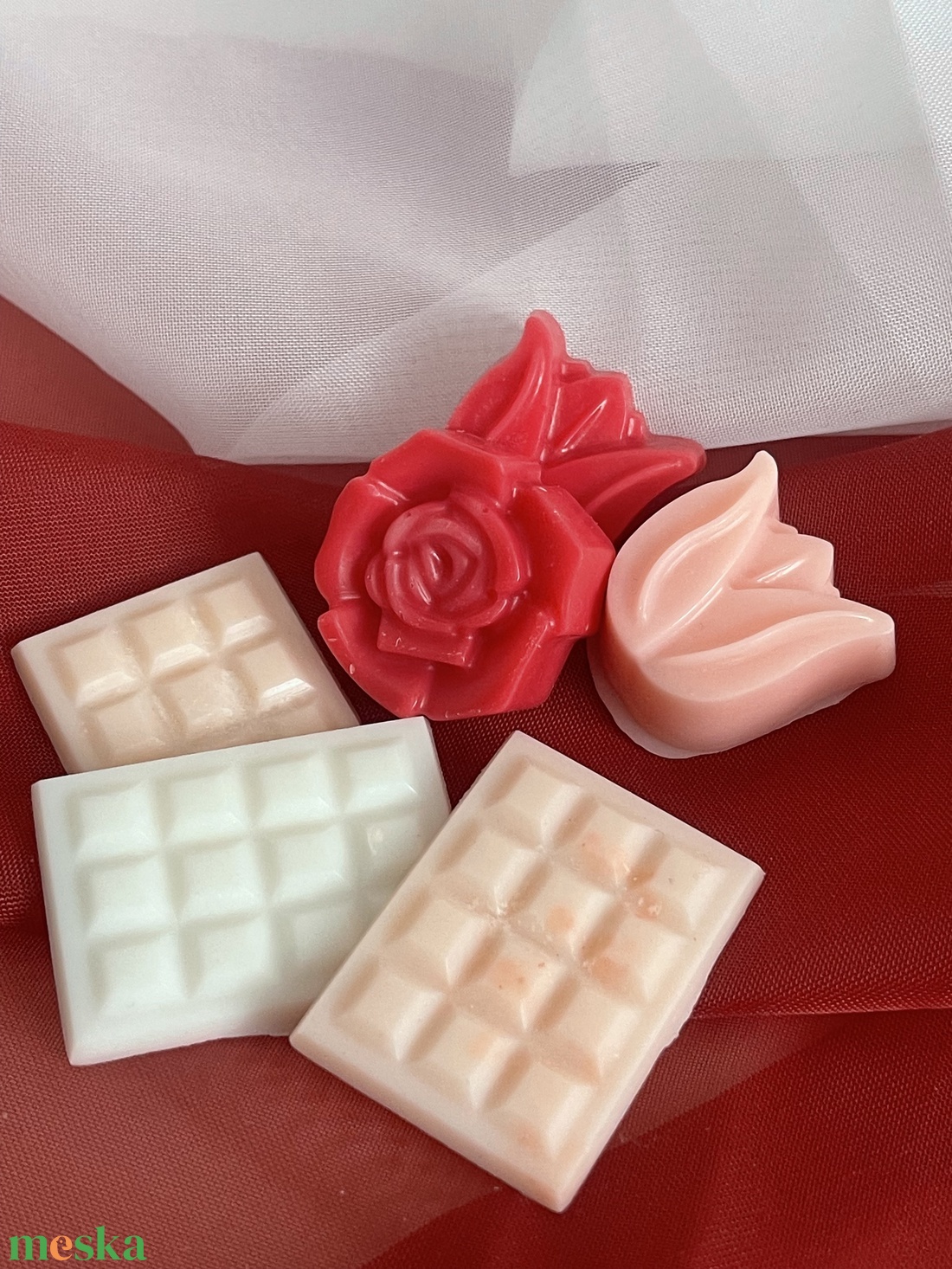 Tavaszi illatviasz virágok és csokitáblák - otthon & életmód - gyertya, illat, aroma - illatviasz - Meska.hu