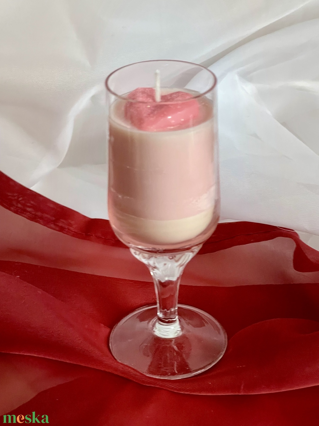 Szójaviasz illatgyertya szívecskével - otthon & életmód - gyertya, illat, aroma - gyertya - Meska.hu