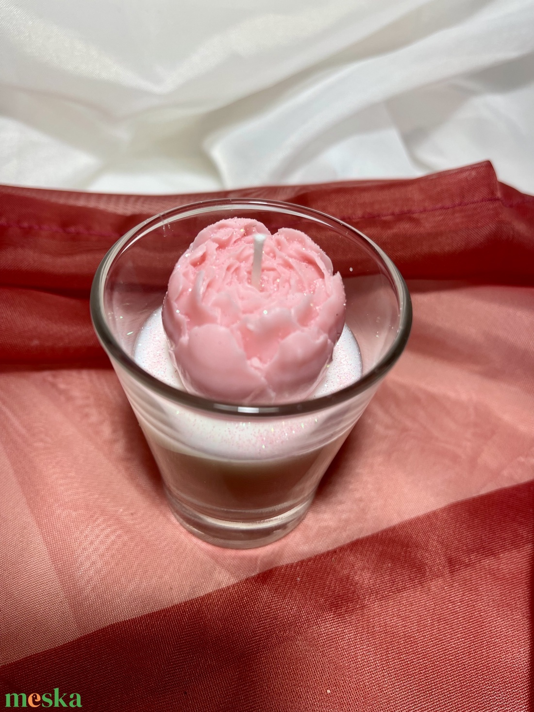 Szójaviasz illatgyertya bazsarózsával - otthon & életmód - gyertya, illat, aroma - gyertya - Meska.hu