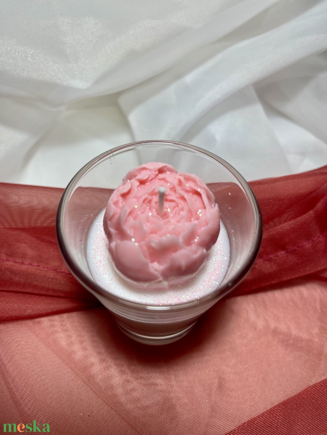 Szójaviasz illatgyertya bazsarózsával - otthon & életmód - gyertya, illat, aroma - gyertya - Meska.hu