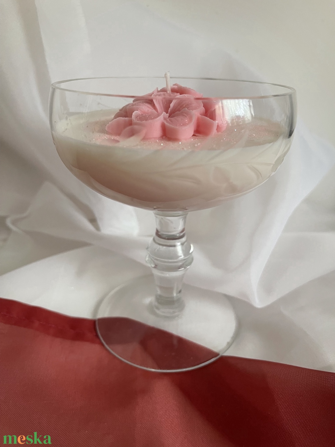 Szójaviasz illatgyertya desszertpohárban - otthon & életmód - gyertya, illat, aroma - gyertya - Meska.hu