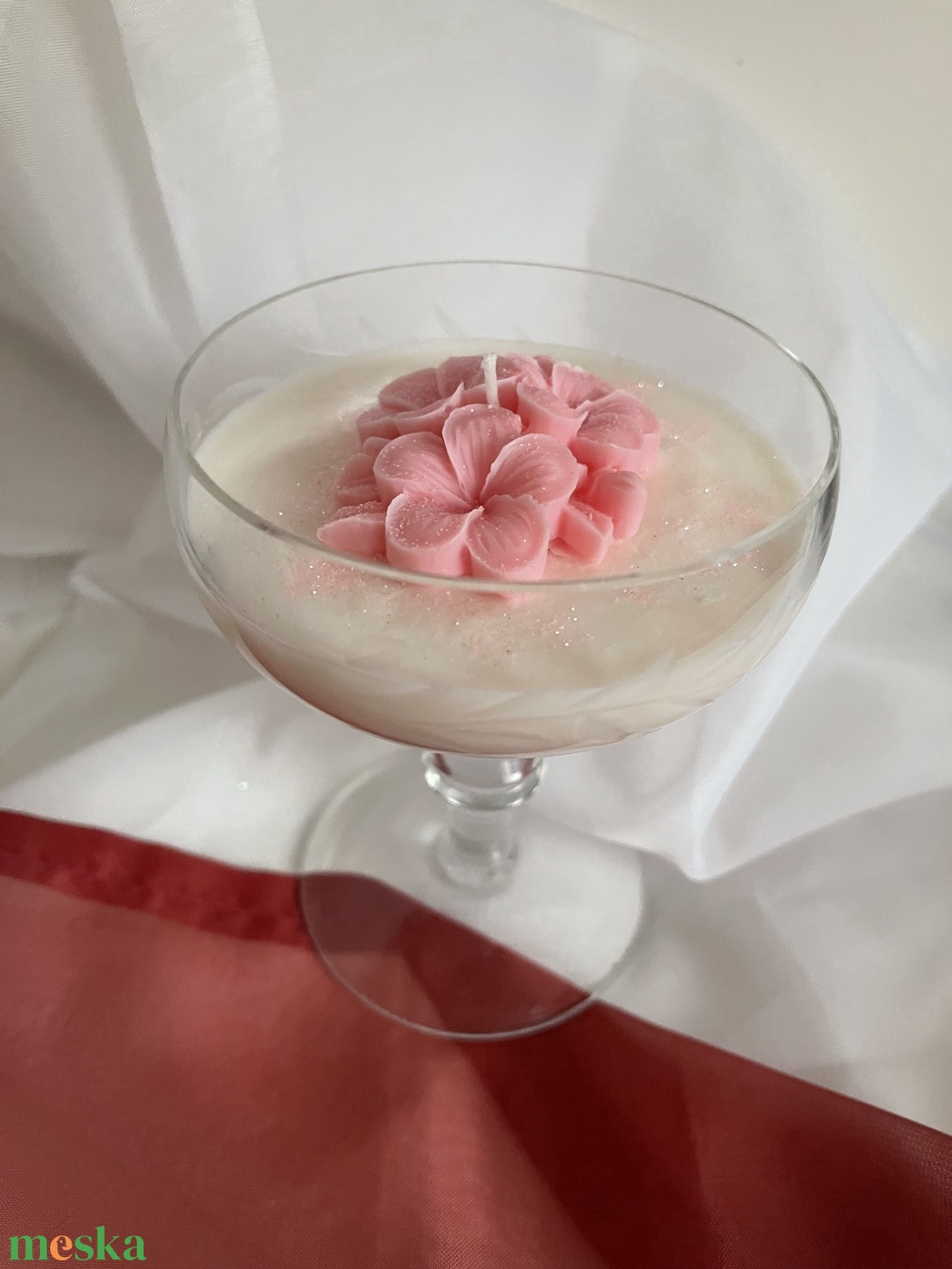 Szójaviasz illatgyertya desszertpohárban - otthon & életmód - gyertya, illat, aroma - gyertya - Meska.hu