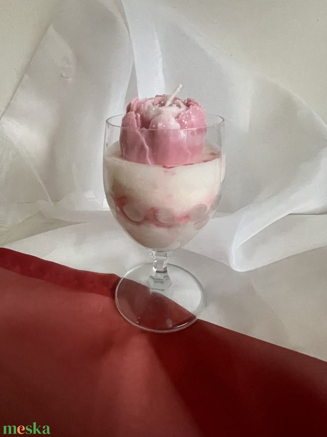 Szójaviasz illatgyertya bazsarózsával - otthon & életmód - gyertya, illat, aroma - gyertya - Meska.hu