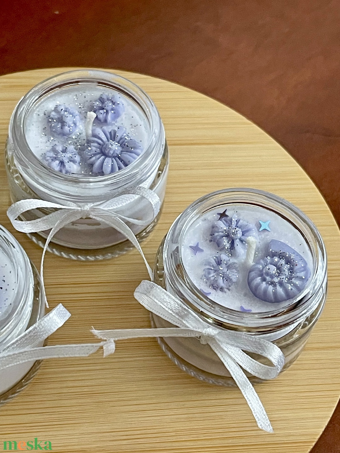 Mini üveges illatmécses szett levendulás - otthon & életmód - gyertya, illat, aroma - gyertya - Meska.hu