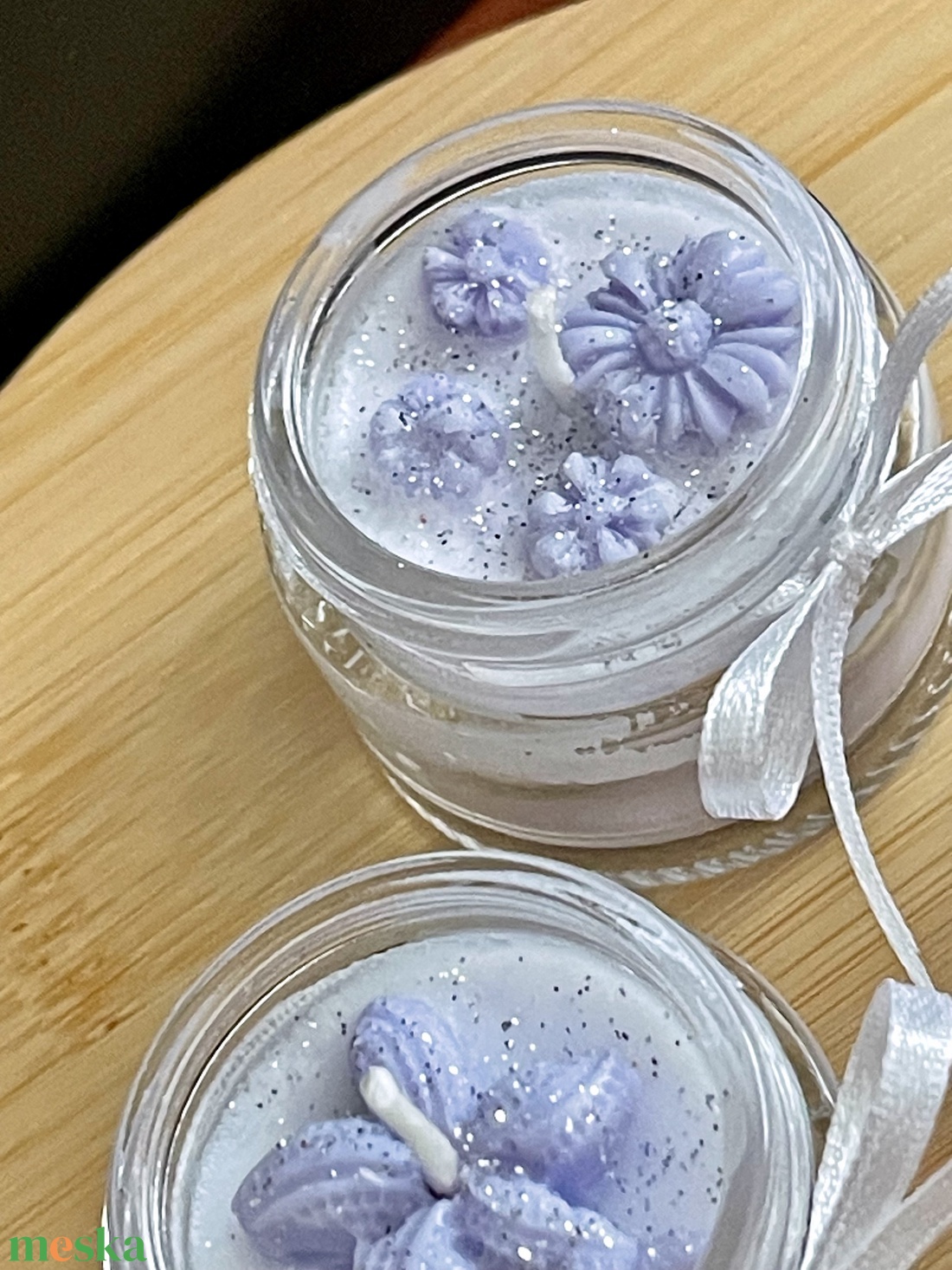 Mini üveges illatmécses szett levendulás - otthon & életmód - gyertya, illat, aroma - gyertya - Meska.hu