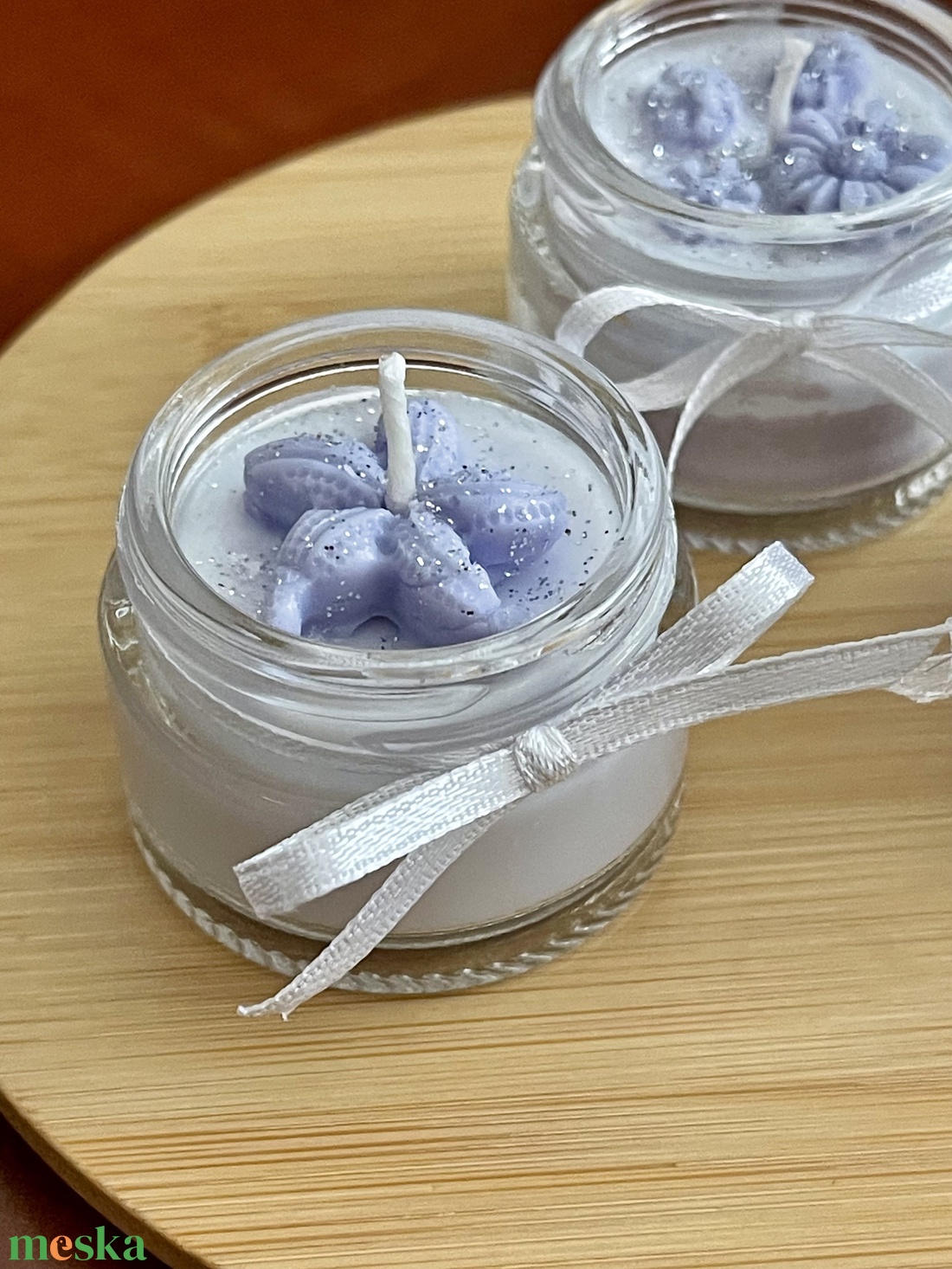 Mini üveges illatmécses szett levendulás - otthon & életmód - gyertya, illat, aroma - gyertya - Meska.hu