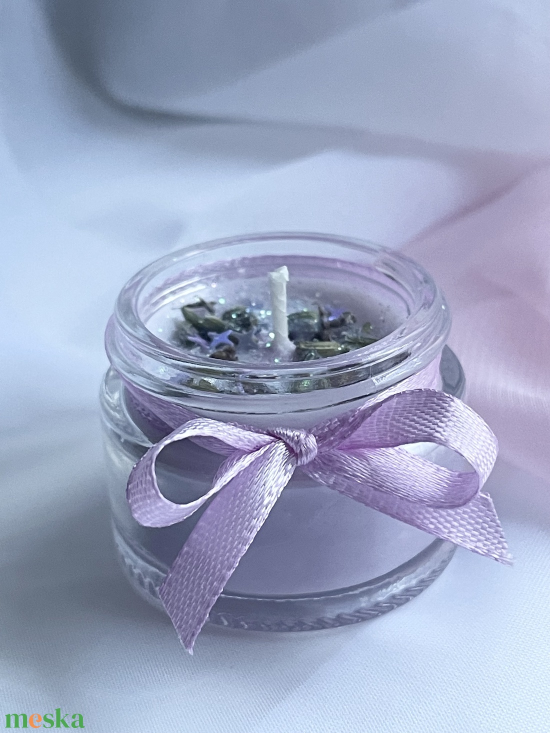 Levendulás illatmécses mini üvegben - otthon & életmód - gyertya, illat, aroma - gyertya - Meska.hu