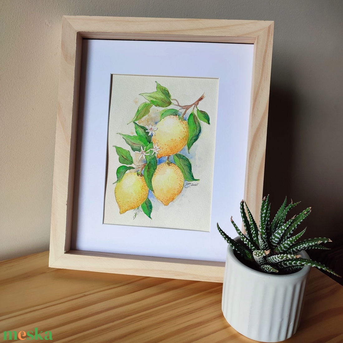 Citromfa ága - akvarell illusztráció papíron - művészet - festmény - akvarell - Meska.hu