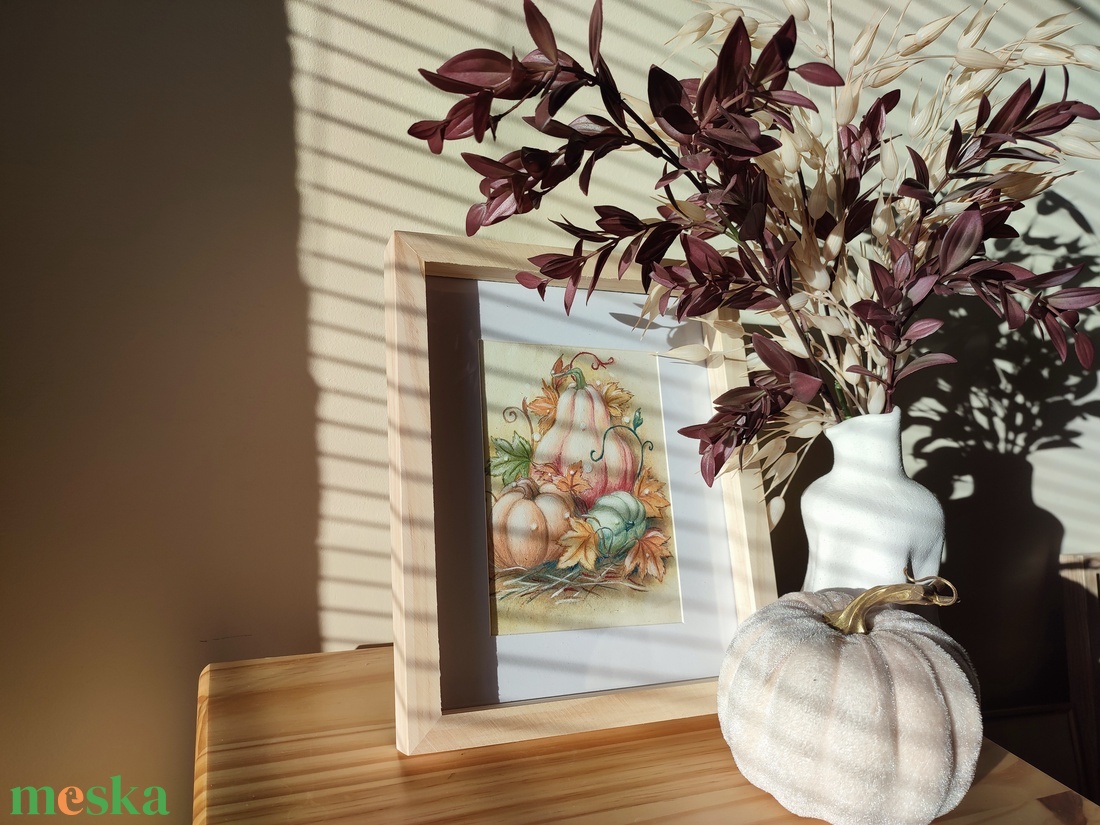 Pumpkin patch - Tökök földje - akvarell festmény papíron - művészet - festmény - akvarell - Meska.hu