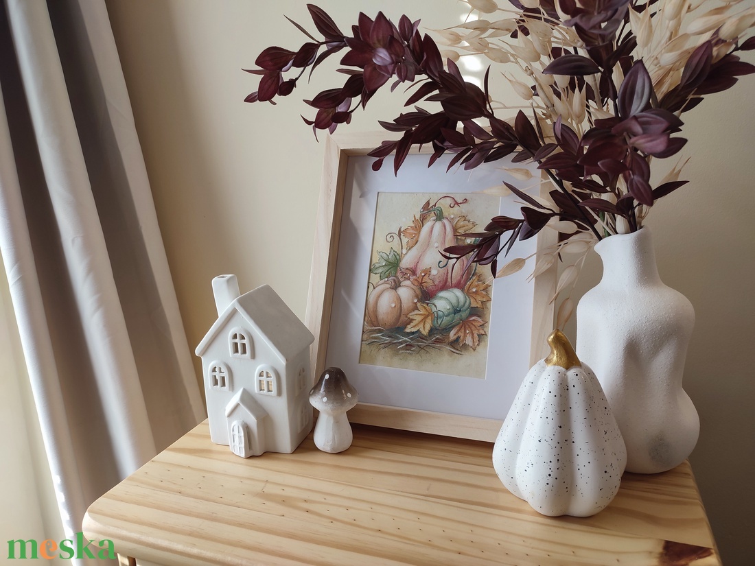 Pumpkin patch - Tökök földje - akvarell festmény papíron - művészet - festmény - akvarell - Meska.hu