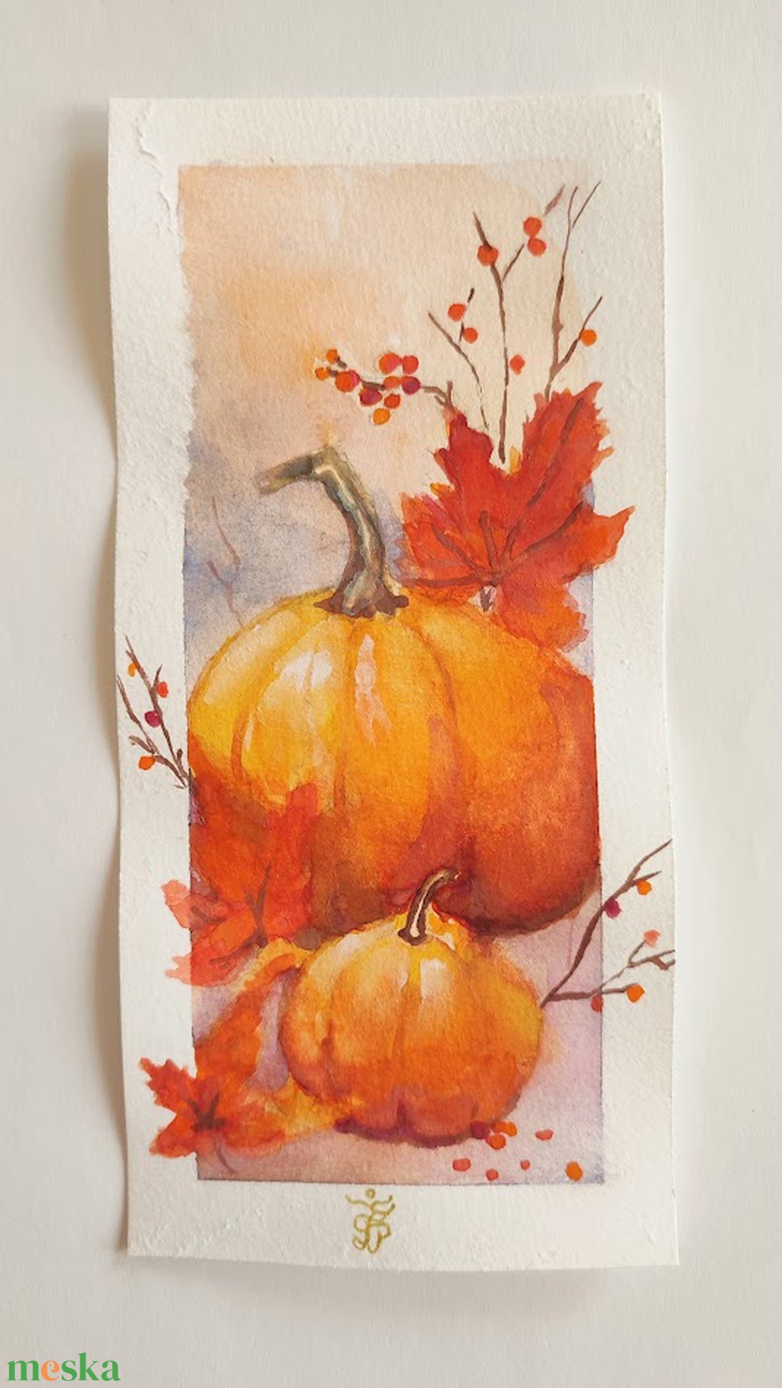 Eredeti akvarell festmény könyvjelző - művészet - festmény - akvarell - Meska.hu